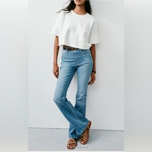 NWT Spanx Flare Jeans Stonewashed Blue. Size L